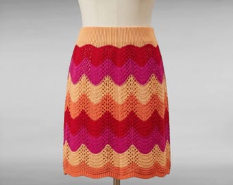 Mesh Knit Skirt Women Spring Summer Elegant High Waist Half-Body Fashion