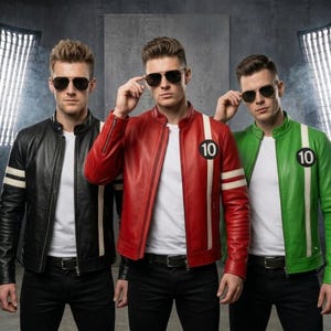 Ben 10 Handmade Real Leather Cosplay Jacket | Alien Force & Omniverse Inspired Edition