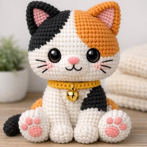 Realistic Cat Amigurumi Pattern | Handmade Crochet Kitty Toy | Beginner Plush Tutorial (PDF Guide)