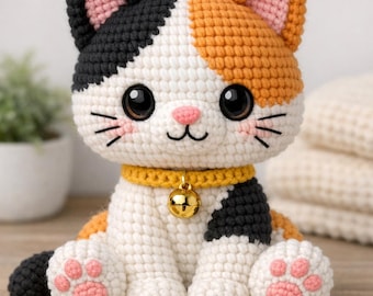 Realistic Cat Amigurumi Pattern | Handmade Crochet Kitty Toy | Beginner Plush Tutorial (PDF Guide)