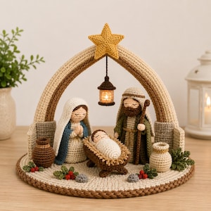 Crochet Nativity Scene Pattern | Holy Family Amigurumi, Baby Jesus Decor (PDF Pattern)