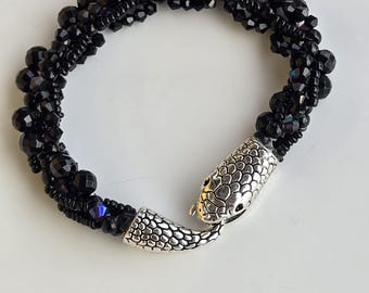 Serpent Beaded Bracelet, Ouroboros, New!