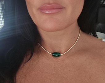Gold Bead Necklace, Adjustable, New!