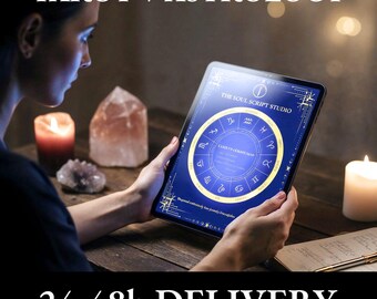 Personalisierte Geburtstag Astrologie Lesung | Individuelle Geburtskarte & Tarot-Anleitung | Einzigartiges spirituelles Geburtstagsgeschenk für Sie | Soul Drehbuch PDF