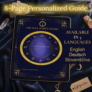Personalized Astrology and Tarot Reading | The Soul Script | Custom 8-Page Birth Chart & Tarot Guide | Unique Spiritual Gift for Her | PDF