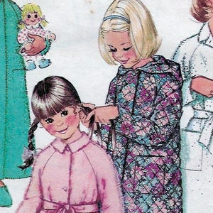 Simplicity 5838 Girls Robe Sewing Pattern: Size 14, Hood or Collar, Two Lengths