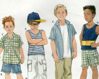 Simplicity 8719 Boys' Shirt, Shorts, Pants Sewing Pattern Size 3-6