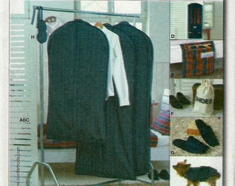 Burda 8129 Home decor travel accessory garment bag slippers doggy coat basket shoe bag organisers uncut sewing pattern *NO INSTRUCTIONS*