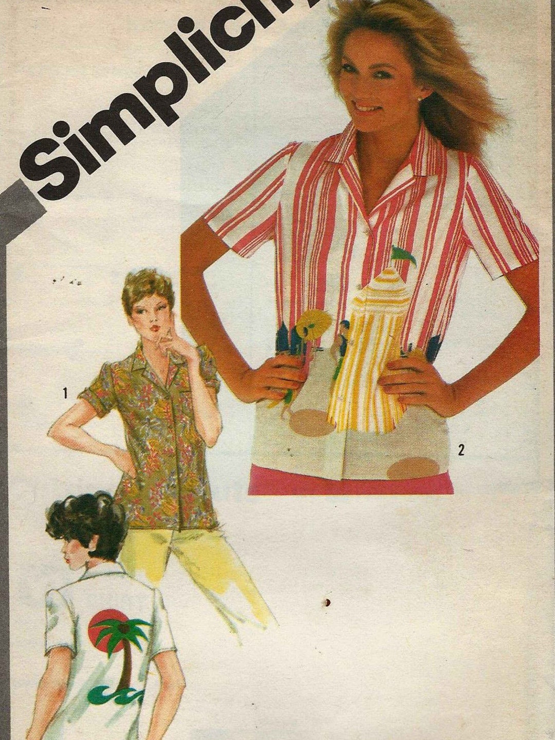 Pattern 9941 Simplicity 9941 Loose Style Button Front Shirt With Collar Short ...