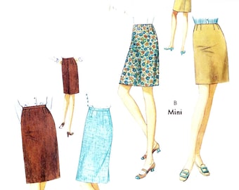 PATTERN Style 2246 Straight skirts fitted contour waist mini or knee length Waist 31" Hip 42"