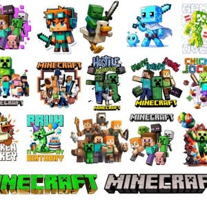 Gaming Birthday PNG Bundle, Pixel Game Party Sublimation Designs, Gamer Clipart PNG SVG Bundle Pack, Transparent Files Digital Download