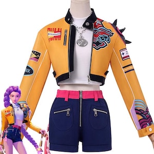 Dämonenjäger Rumi Cosplay Kostüm, Uniform Halloween Karneval, Party Weihnachten Spielen Rolle, Halloween Geschenk