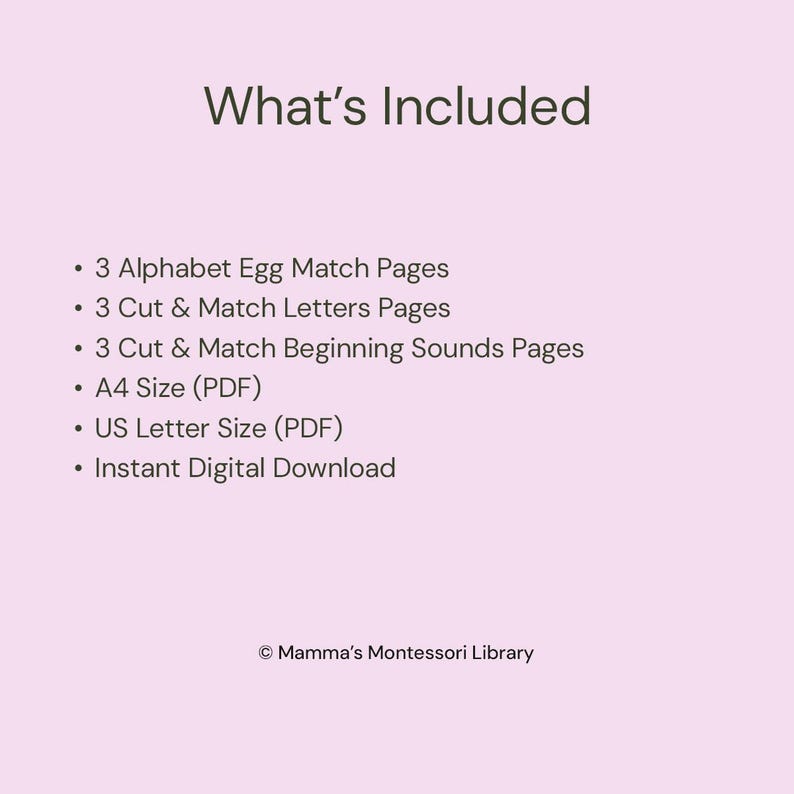 Easter Egg Alphabet Match Printable: Montessori Letter Sounds Activity ...