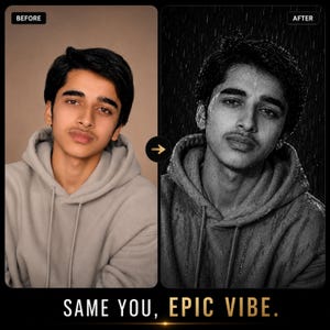 Claude AI Prompts | Gemini AI Prompts | Chat gpt AI Prompts | Cinematic Rain Portrait Prompt | Digital Download
