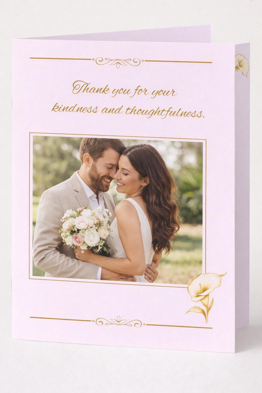 Editable Thank You Card Template. A5 Size, Printable Showing of