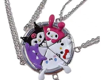 Saniro BFF Pizza-Halsketten-Set für 5 beste Freundinnen