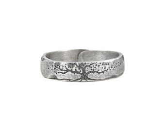 Bague arbre de vie en argent sterling S999, bague ouverte réglable vintage, bijoux arbre de l'espoir, cadeau de bénédiction pour homme femme