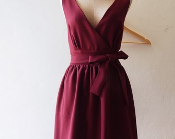 burgundy sundress
