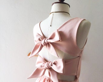 old rose bridesmaid gown