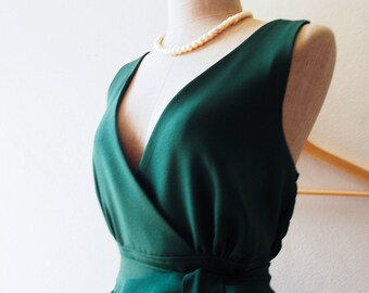 forest green summer dress