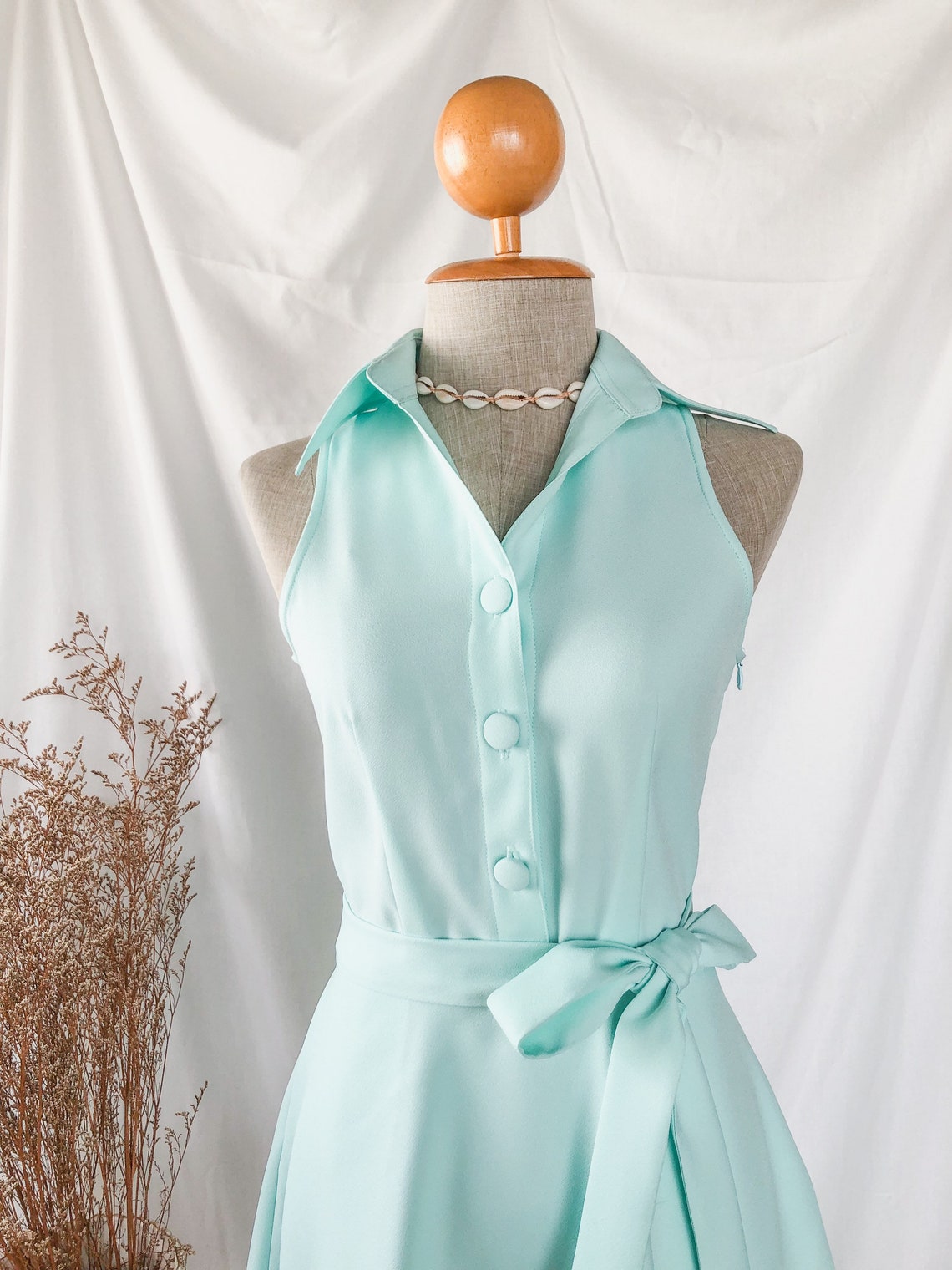 DOWNTOWN Mint Green Dress MINT Bridesmaid Dress Retro Vintage - Etsy