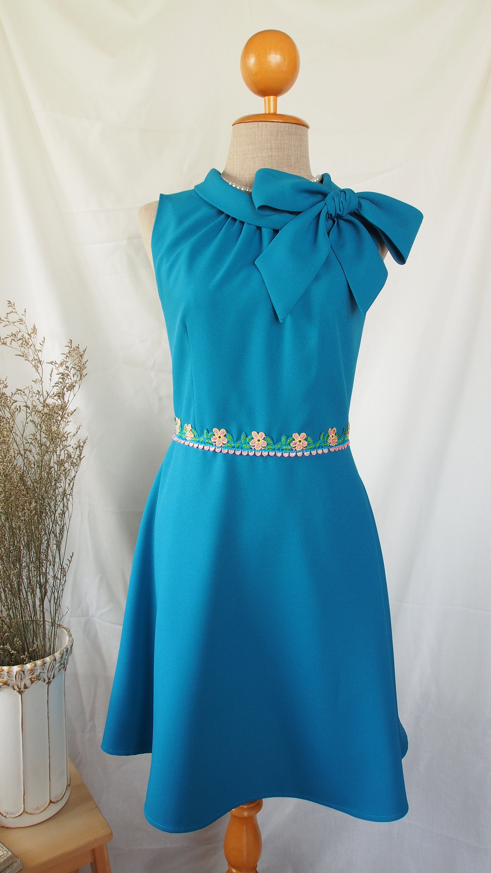 ★Cest Moidew★ Cest_Bow collar fake twopiece dress Designer fashion, Seoul-fully created | W Concept