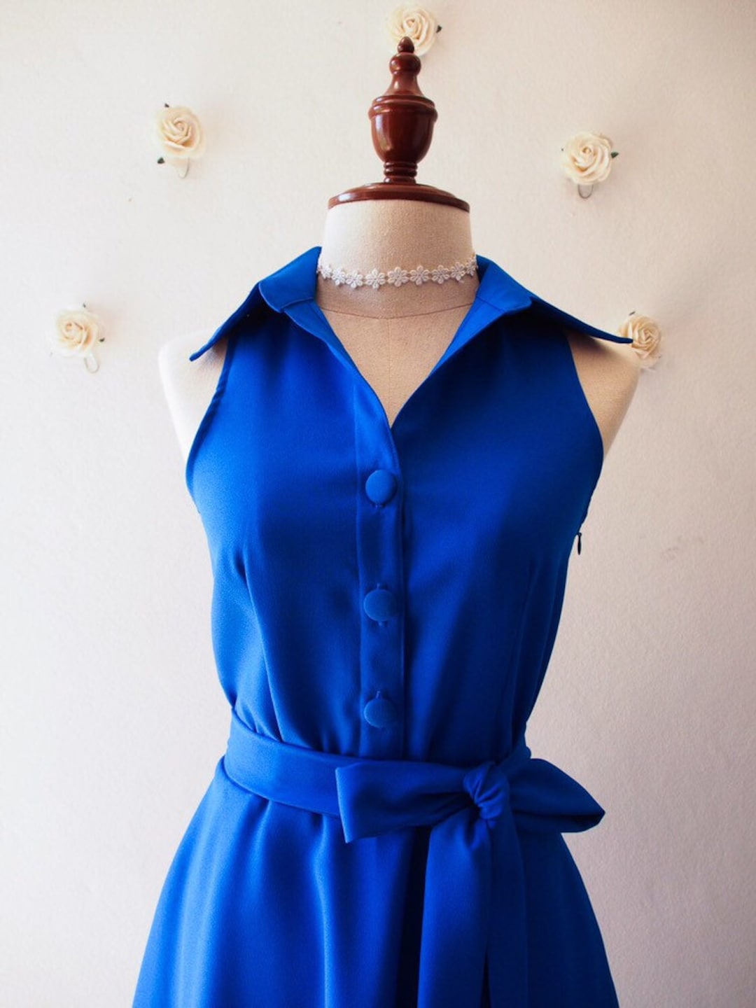 royal blue casual dress