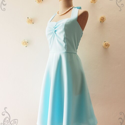 Baby Blue Cheap Bridesmaid Dress Casual Dress Blue Party Dress Etsy