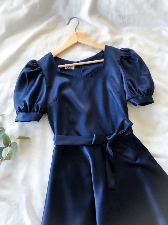 Midnight blue party hot sale dress
