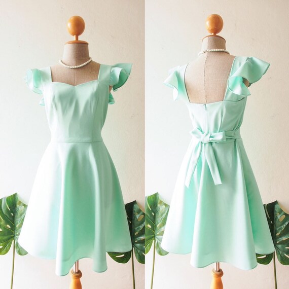 mint green swing dress