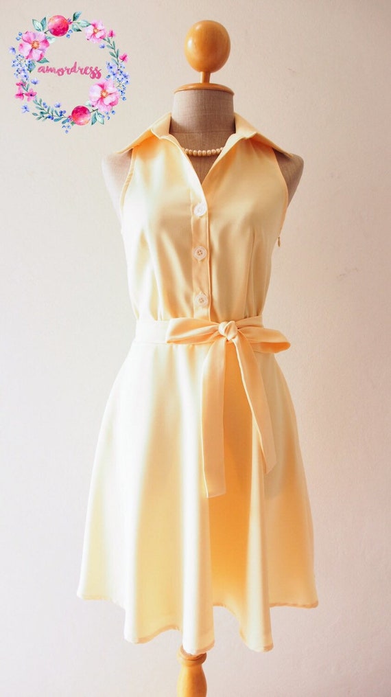 Ballamy Midi Sundress In Yellow Embroidery Cotton