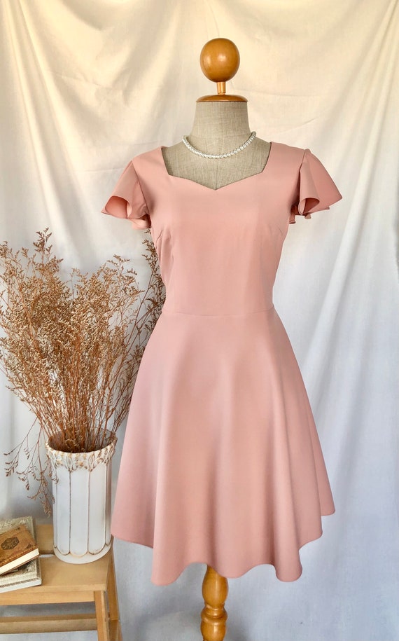 Alita rosa vieja rosa atemporal vestido de damas de honor vestido de fiesta vintage vestido de verano se puede hacer mas largo vestido de verano vestido de fiesta Etsy Mexico