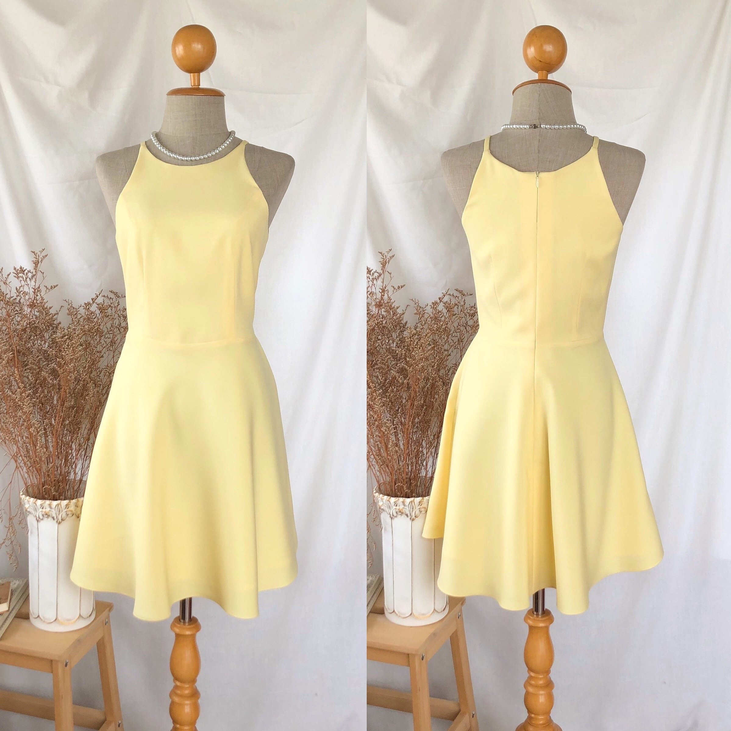 pastel yellow dress