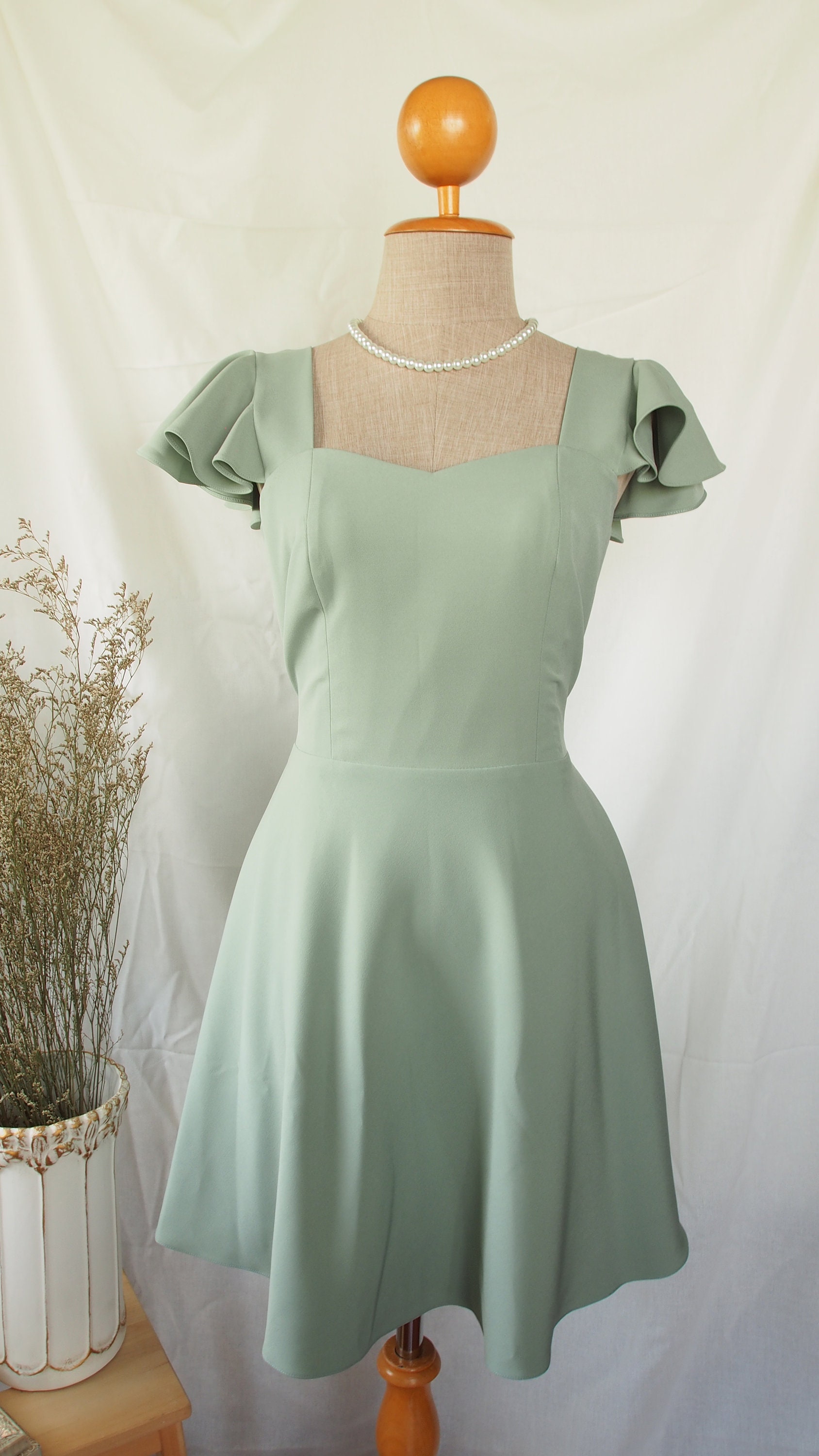 Olivia Sage Green Prom Dress Sage Green Party Dress Formal Etsy