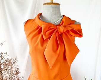 Orange dress women Halloween costumes tangerine vintage style sundress retro prom party dress special holiday picnic in flower garden beach