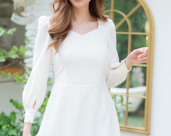 Time of Princessfinal A white dreamy Dress Vintage Timeless Sweetheart Long Sleeve white bridal Gown Luxury High Fashion Halloween costume