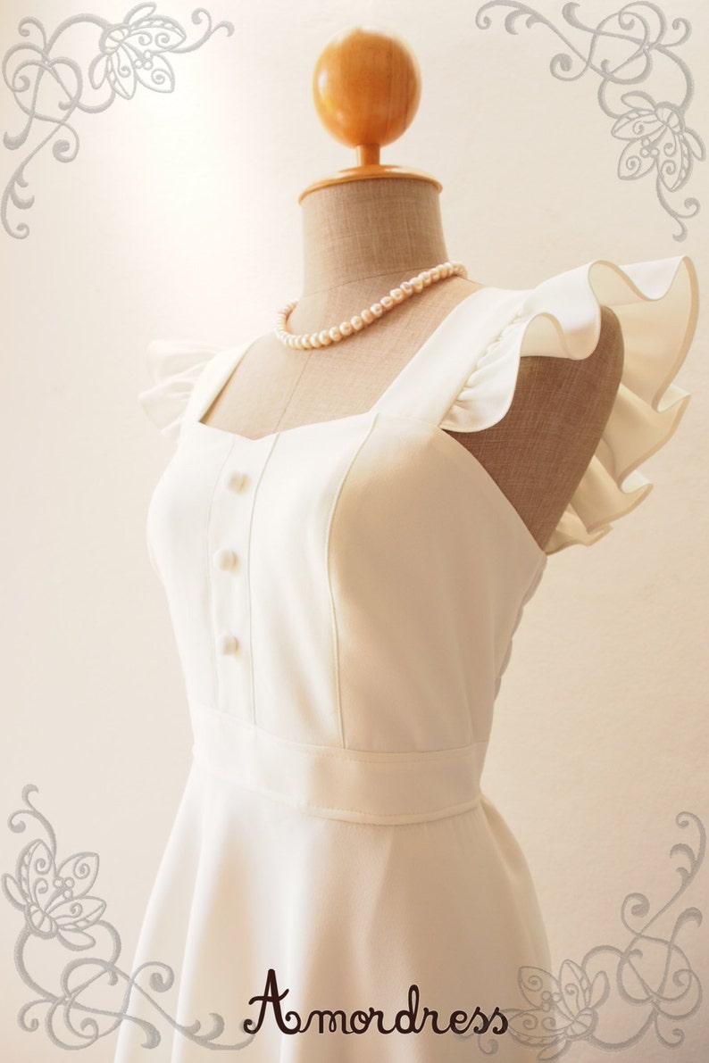 Vintage White Wedding Dress : White Vintage Wedding Dress
