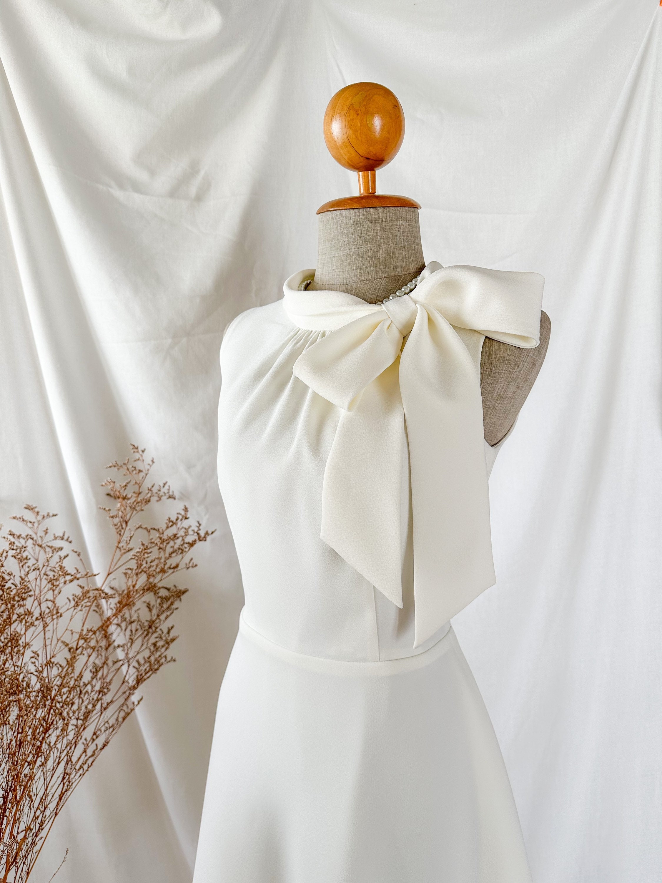Amazon.com: GHAKKE Women's Elegant Bow Tie Banquet Dress Bow