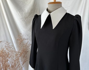 Robe D'Halloween Col Rond Manches Longues Vintage Années 1950 Cocktail Imprimé Citrouille Cosplay Costume De Fête (Arbre, M