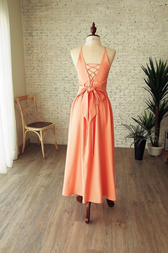 Salmon Party Dress