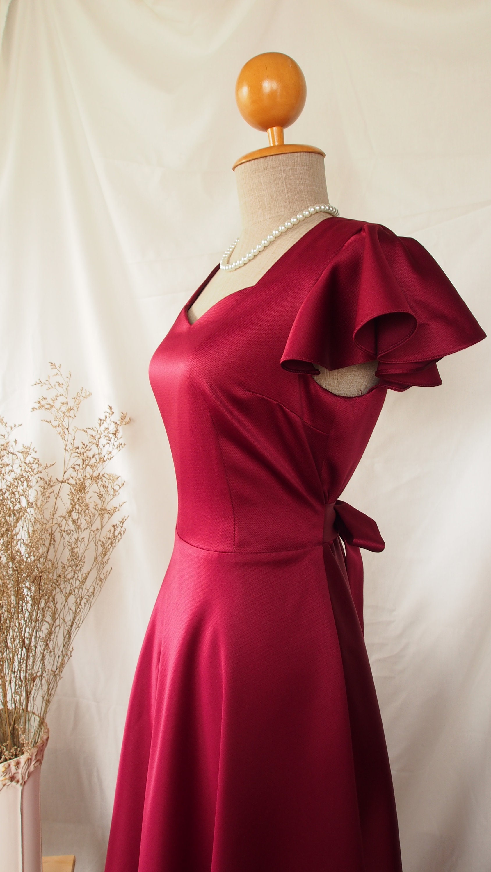 blue dress for baby girl 1950's Red Silk Tulle Ruffled Party Dress size-2/3 – Sophia's Gallery