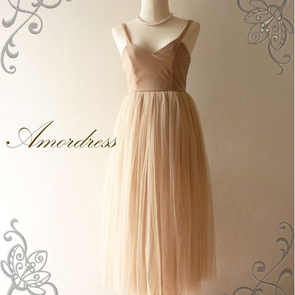 Vintage Inspired Bullet Lady Beige Tutu Gown Prom Wedding Party Dress Queen of Romance Deep V Shape Sexy Sweet Gorgeous Style