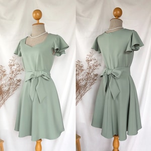 Alita Sage green timeless bridesmaids dress party dress vintage sundress can be made longer length - summer dress prom dress