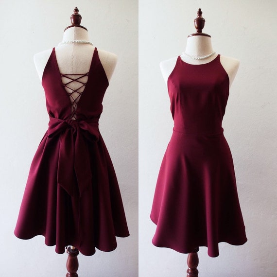 dark maroon dress