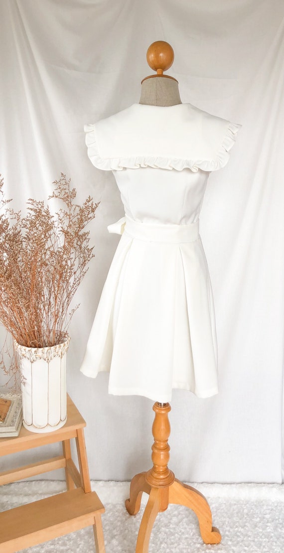 【特別送料無料!】 Shirt Dress Women White Big Wedding Vintage Korean Collar Clothing