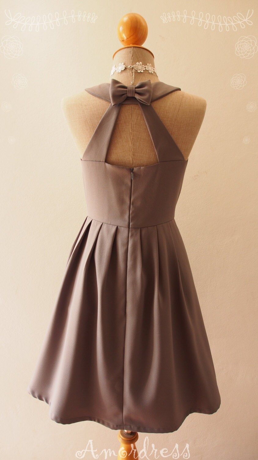Love Potion Gray Vintage Prom Bridesmaid Dress Bachelorette Cocktail Vintage Style retro sundress Party Tea Length