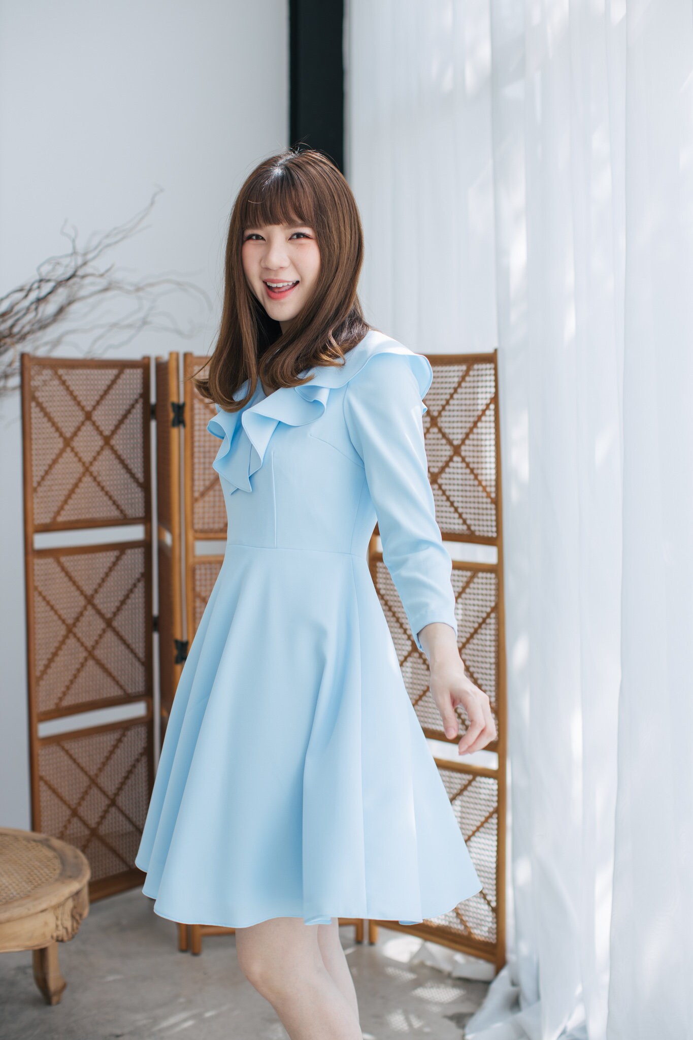 Baby Blue Dress Sleeve Bridesmaid Dress Modest Evening Dress Etsy