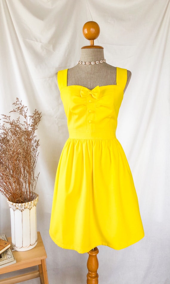 bright yellow dress