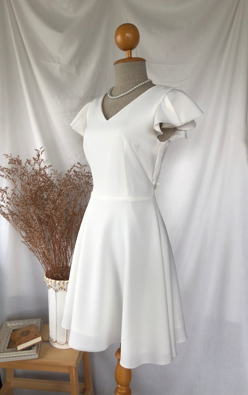 White party wedding dress can do floor length white vintage sundress bridesmaids dress summer bachelorette bridal dress capsule wardrobe image 3