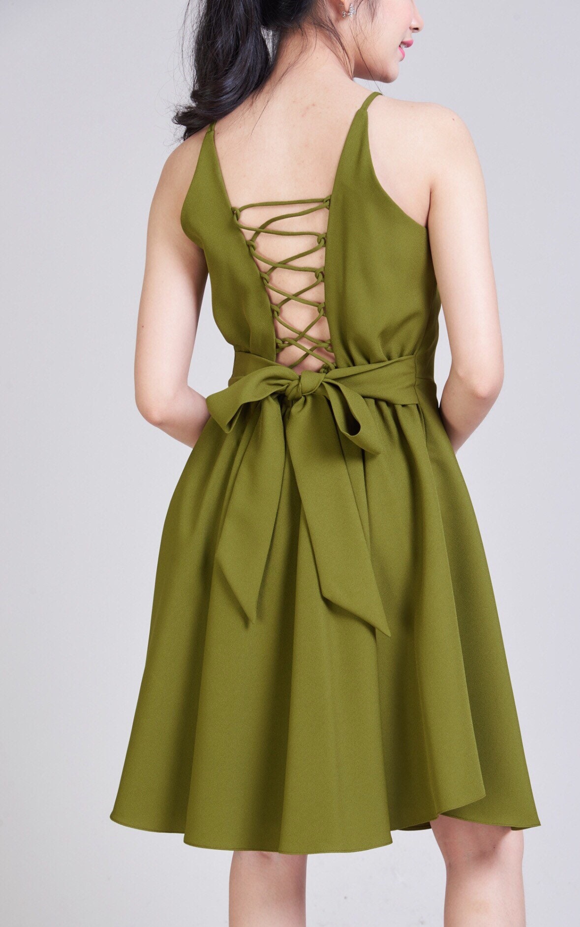 olive green formals